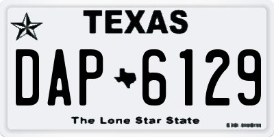 TX license plate DAP6129