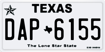 TX license plate DAP6155