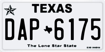 TX license plate DAP6175