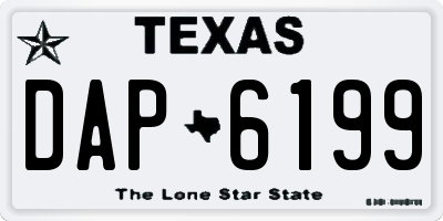 TX license plate DAP6199