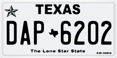 TX license plate DAP6202