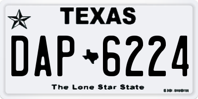 TX license plate DAP6224