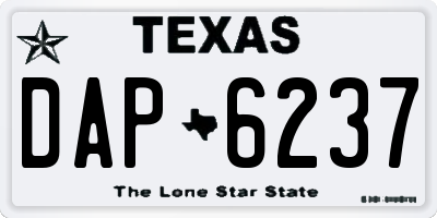 TX license plate DAP6237