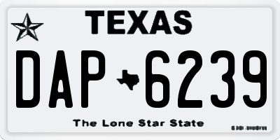 TX license plate DAP6239