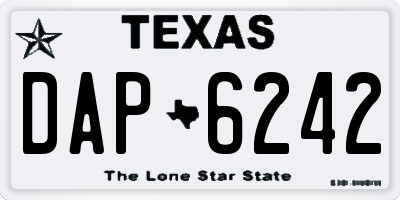 TX license plate DAP6242