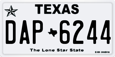 TX license plate DAP6244