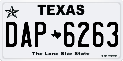 TX license plate DAP6263