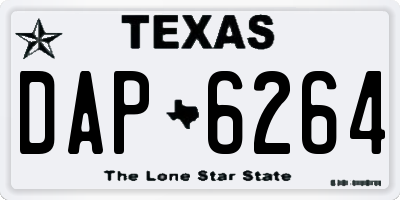 TX license plate DAP6264