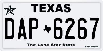 TX license plate DAP6267