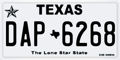 TX license plate DAP6268