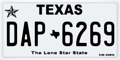 TX license plate DAP6269