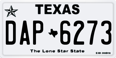TX license plate DAP6273