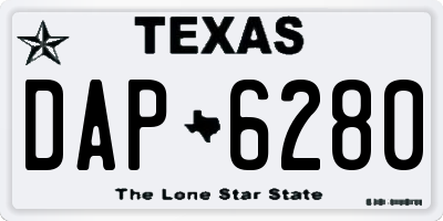 TX license plate DAP6280