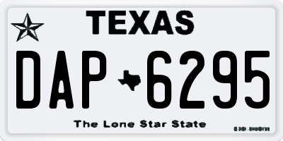 TX license plate DAP6295