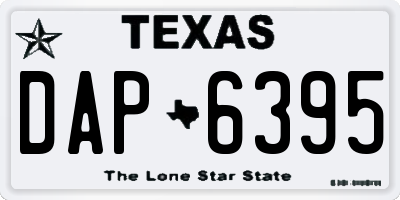 TX license plate DAP6395