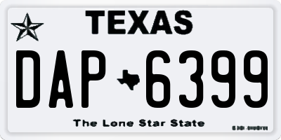 TX license plate DAP6399