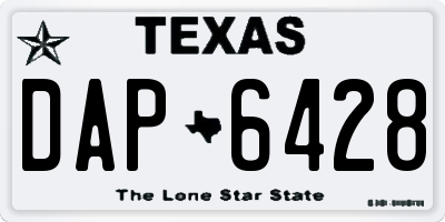 TX license plate DAP6428