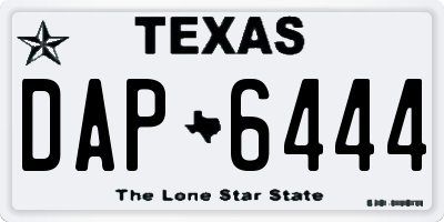 TX license plate DAP6444