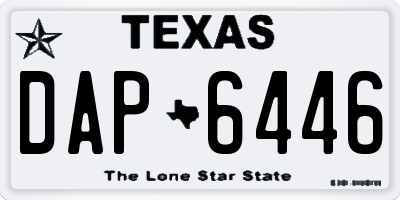 TX license plate DAP6446