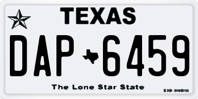 TX license plate DAP6459