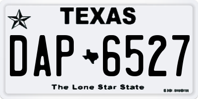 TX license plate DAP6527