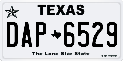 TX license plate DAP6529