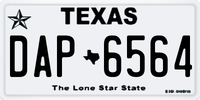 TX license plate DAP6564