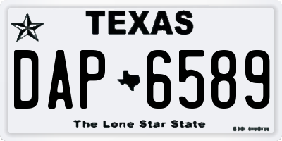 TX license plate DAP6589