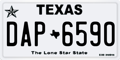 TX license plate DAP6590