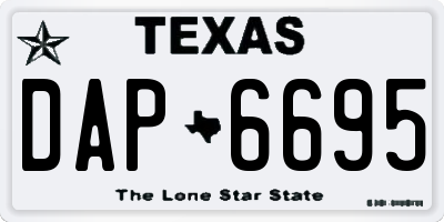 TX license plate DAP6695