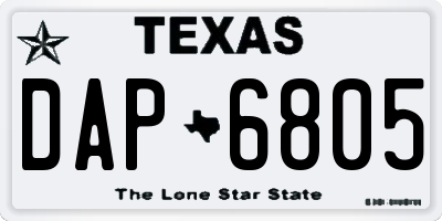 TX license plate DAP6805