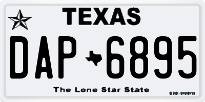 TX license plate DAP6895