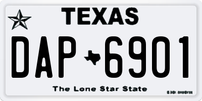 TX license plate DAP6901