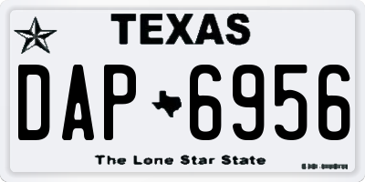 TX license plate DAP6956