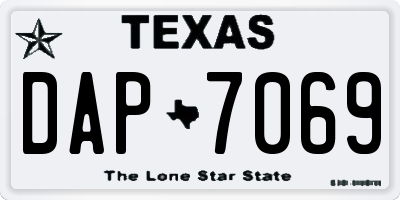 TX license plate DAP7069