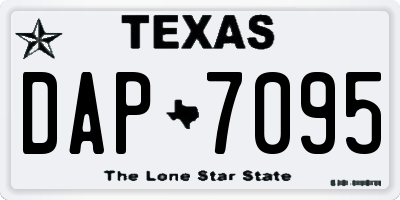 TX license plate DAP7095