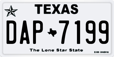 TX license plate DAP7199