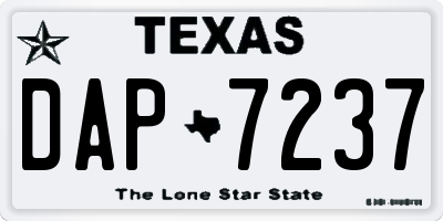 TX license plate DAP7237