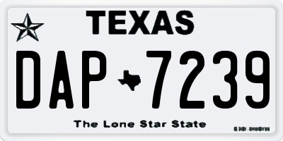 TX license plate DAP7239
