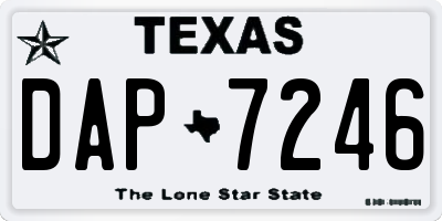 TX license plate DAP7246