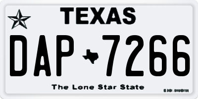 TX license plate DAP7266