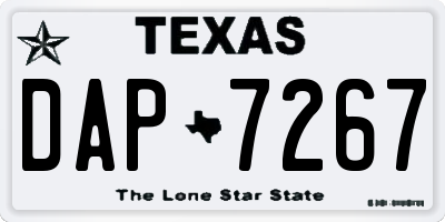 TX license plate DAP7267