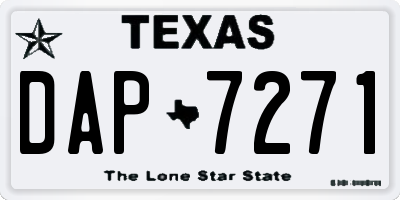 TX license plate DAP7271