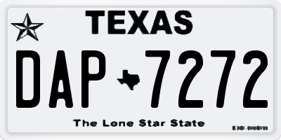 TX license plate DAP7272