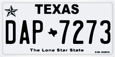 TX license plate DAP7273
