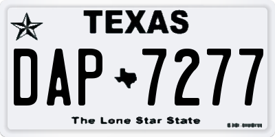 TX license plate DAP7277