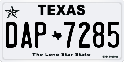 TX license plate DAP7285