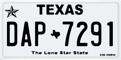 TX license plate DAP7291