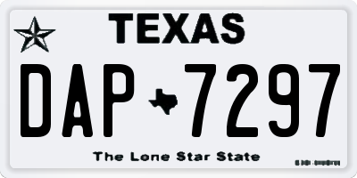 TX license plate DAP7297