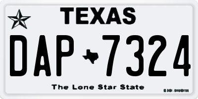 TX license plate DAP7324